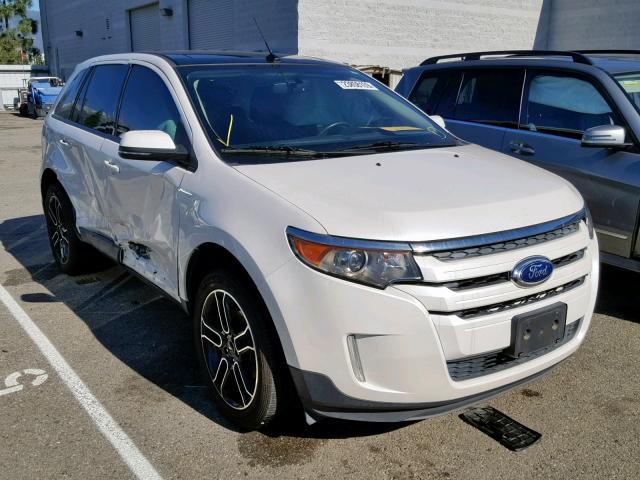 2FMDK3JC8EBA37952 - 2014 FORD EDGE SEL WHITE photo 1