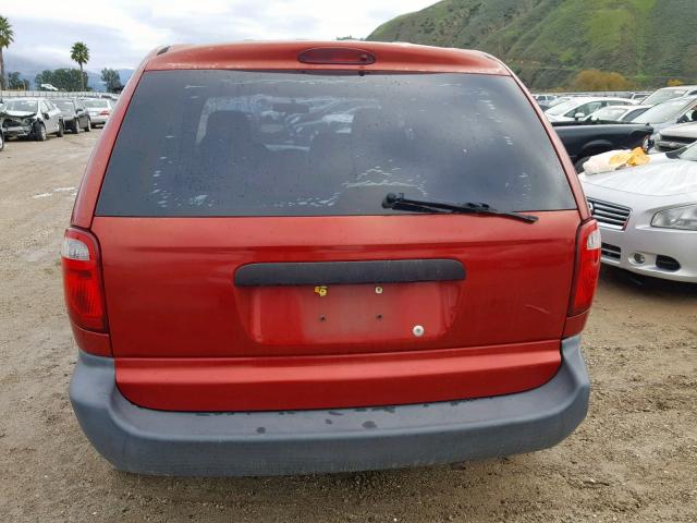 1D4GP25B17B183359 - 2007 DODGE CARAVAN SE RED photo 9