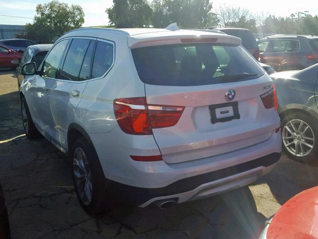 5UXWY3C52F0E97865 - 2015 BMW X3 XDRIVE2 WHITE photo 3