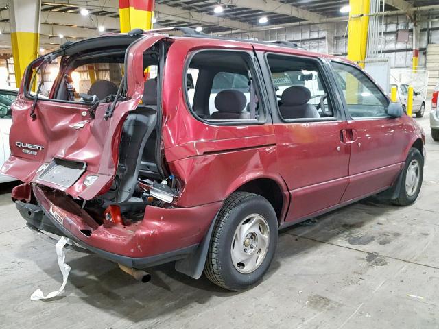 4N2DN11W4SD845115 - 1995 NISSAN QUEST XE RED photo 4