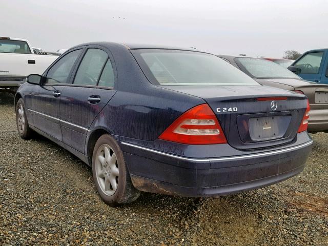 WDBRF61J04A562849 - 2004 MERCEDES-BENZ C 240 BLUE photo 3