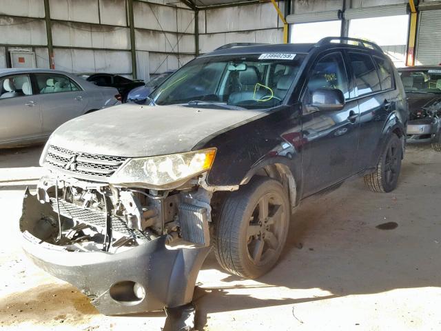 JA4MT41X07U009323 - 2007 MITSUBISHI OUTLANDER BLACK photo 2