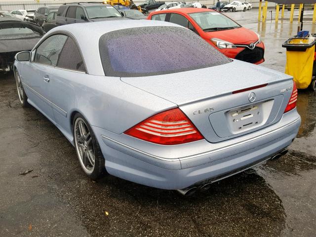 WDBPJ79J25A046039 - 2005 MERCEDES-BENZ CL 65 AMG BLUE photo 3