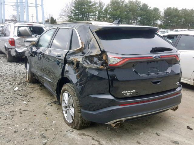 2FMTK4J86FBB01940 - 2015 FORD EDGE SEL BLACK photo 3