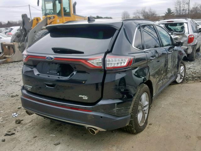 2FMTK4J86FBB01940 - 2015 FORD EDGE SEL BLACK photo 4