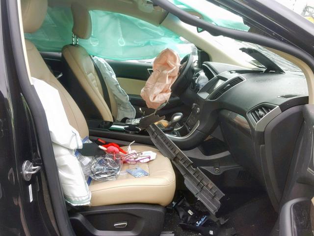 2FMTK4J86FBB01940 - 2015 FORD EDGE SEL BLACK photo 5