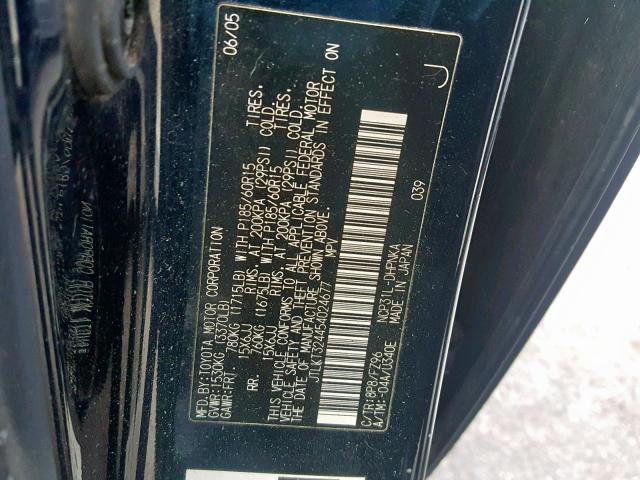 JTLKT324454024677 - 2005 TOYOTA SCION XB Көк фото 10