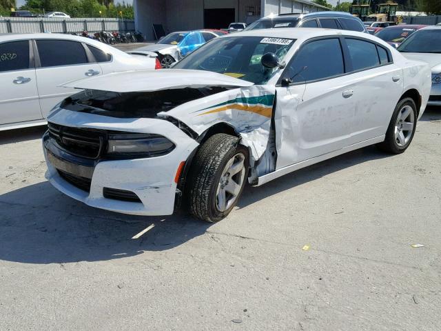 2C3CDXAG5JH247277 - 2018 DODGE CHARGER PO WHITE photo 2