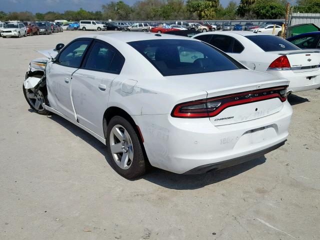 2C3CDXAG5JH247277 - 2018 DODGE CHARGER PO WHITE photo 3