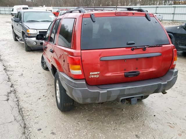 1J4GW48S31C720137 - 2001 JEEP GRAND CHER RED photo 3