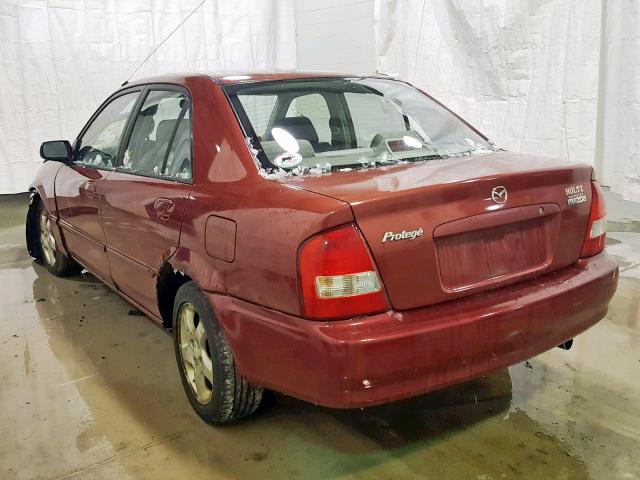 JM1BJ225320551780 - 2002 MAZDA PROTEGE DX RED photo 3