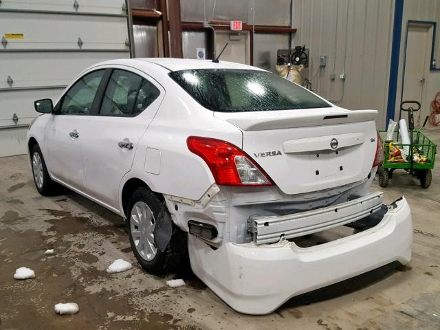 3N1CN7APXJK396308 - 2018 NISSAN VERSA S WHITE photo 3