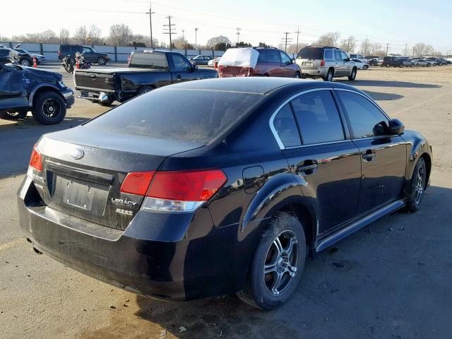 4S3BMBB61B3225393 - 2011 SUBARU LEGACY 2.5 BLACK photo 4