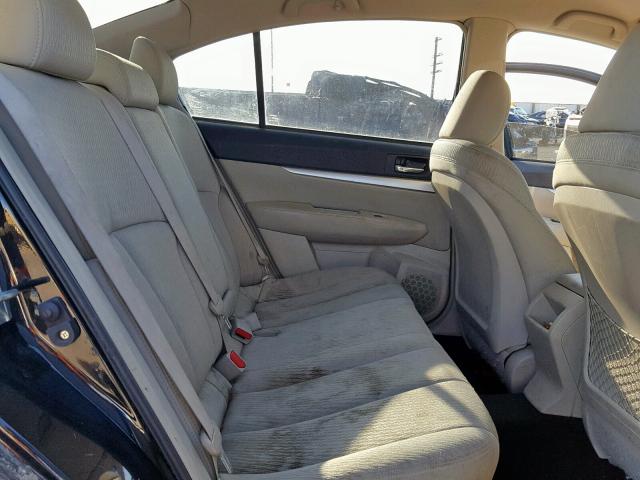 4S3BMBB61B3225393 - 2011 SUBARU LEGACY 2.5 BLACK photo 6