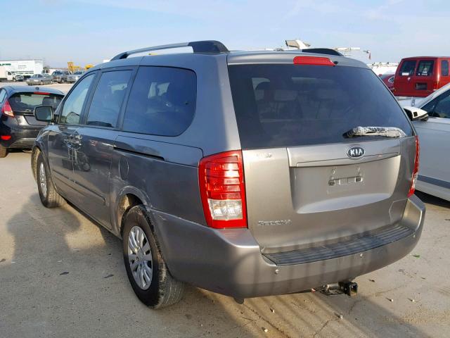 KNDMG4C78C6439221 - 2012 KIA SEDONA LX GRAY photo 3