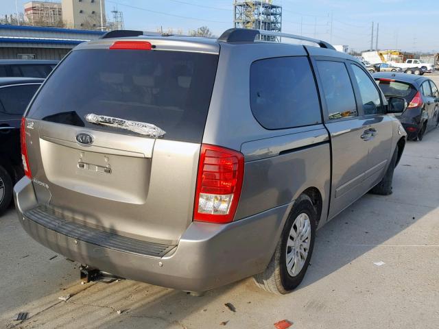 KNDMG4C78C6439221 - 2012 KIA SEDONA LX GRAY photo 4