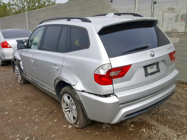 WBXPA93426WD29891 - 2006 BMW X3 3.0I SILVER photo 3