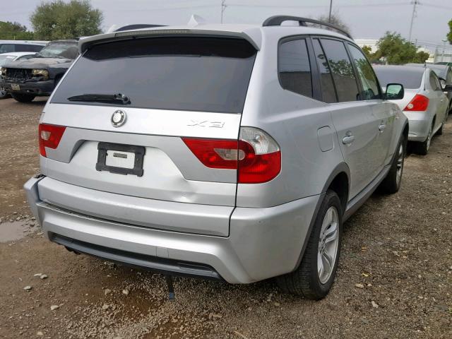 WBXPA93426WD29891 - 2006 BMW X3 3.0I SILVER photo 4