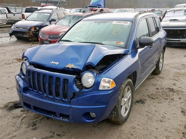 1J4FF47B89D113332 - 2009 JEEP COMPASS SP BLUE photo 2