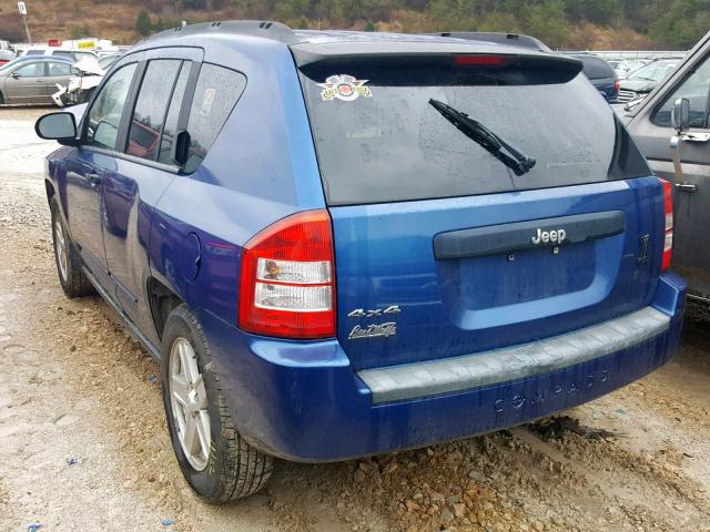 1J4FF47B89D113332 - 2009 JEEP COMPASS SP BLUE photo 3