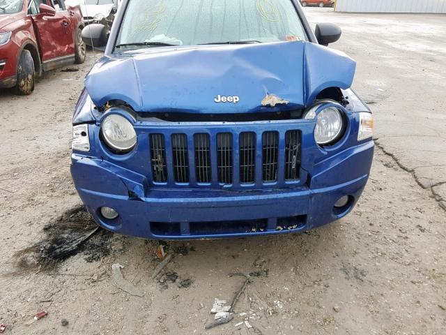 1J4FF47B89D113332 - 2009 JEEP COMPASS SP ლურჯი ფოტო 9