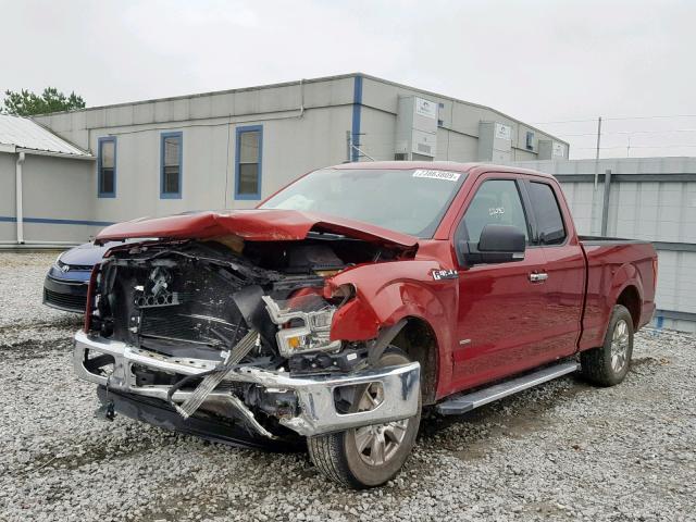 1FTEX1CPXGFC26781 - 2016 FORD F150 SUPER RED photo 2