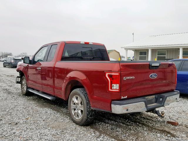 1FTEX1CPXGFC26781 - 2016 FORD F150 SUPER RED photo 3