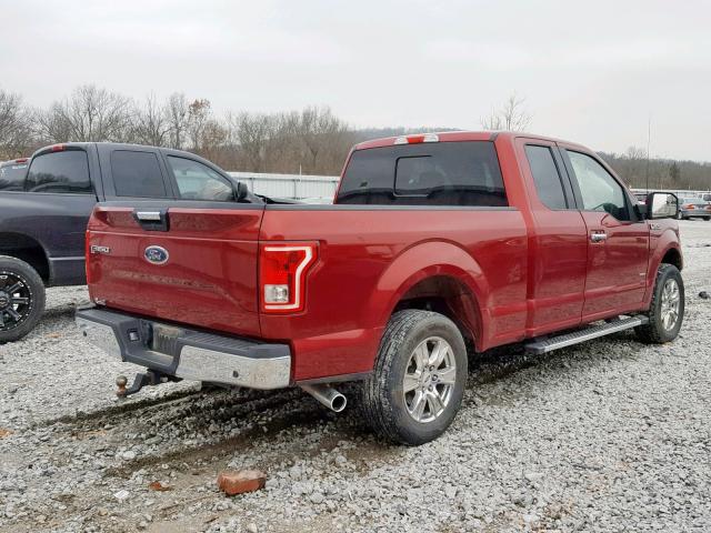1FTEX1CPXGFC26781 - 2016 FORD F150 SUPER RED photo 4