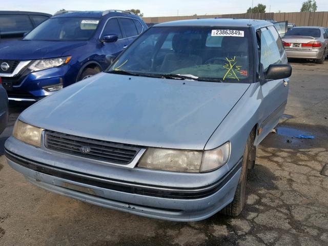 4S3BJ6333P6948074 - 1993 SUBARU LEGACY L A BLUE photo 2