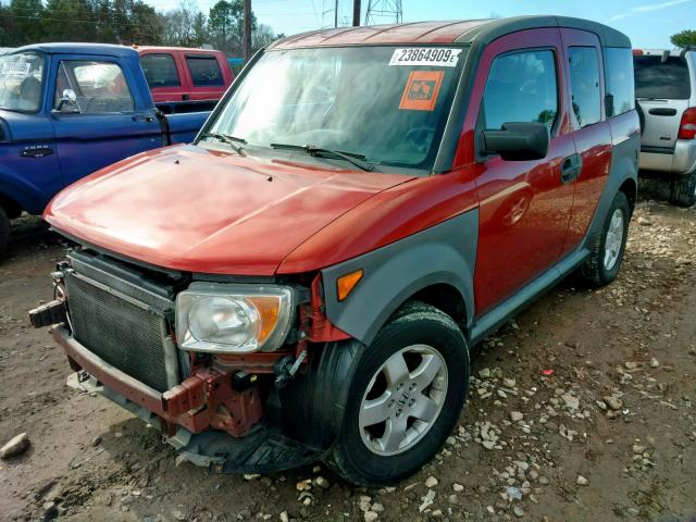 5J6YH28695L032381 - 2005 HONDA ELEMENT EX ORANGE photo 2