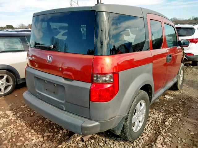 5J6YH28695L032381 - 2005 HONDA ELEMENT EX ORANGE photo 4