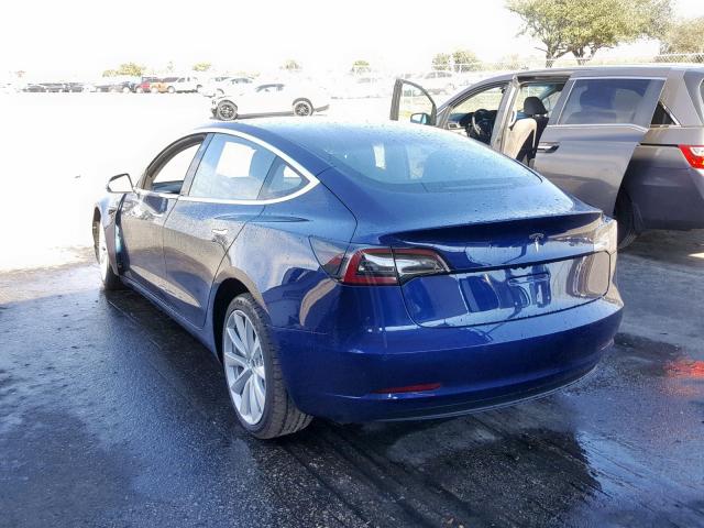 5YJ3E1EA6JF108924 - 2018 TESLA MODEL 3 Көк фото 3