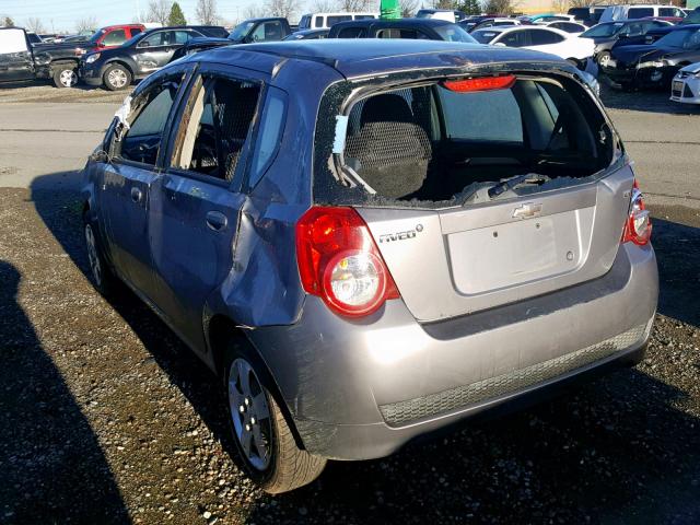 KL1TD6DE8AB131684 - 2010 CHEVROLET AVEO LS CHARCOAL photo 3