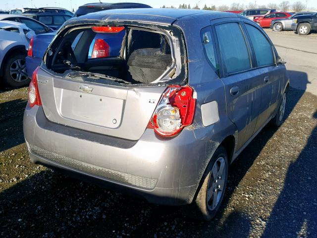 KL1TD6DE8AB131684 - 2010 CHEVROLET AVEO LS CHARCOAL photo 4