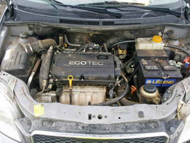 KL1TD6DE8AB131684 - 2010 CHEVROLET AVEO LS CHARCOAL photo 7