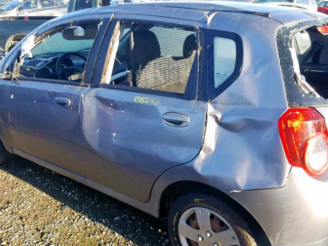 KL1TD6DE8AB131684 - 2010 CHEVROLET AVEO LS CHARCOAL photo 9