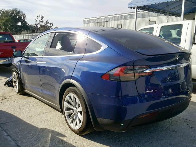 5YJXCBE27GF004165 - 2016 TESLA MODEL X BLUE photo 3