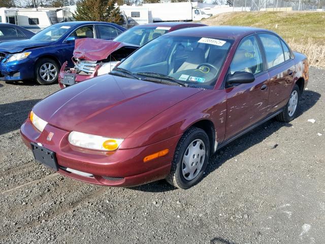 1G8ZH52812Z111858 - 2002 SATURN SL1 MAROON photo 2