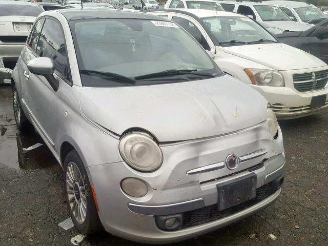 3C3CFFCR5CT118162 - 2012 FIAT 500 LOUNGE SILVER photo 1