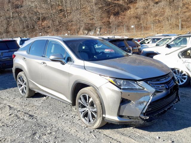 2T2BGMCA2JC029311 - 2018 LEXUS RX 450H SILVER photo 1