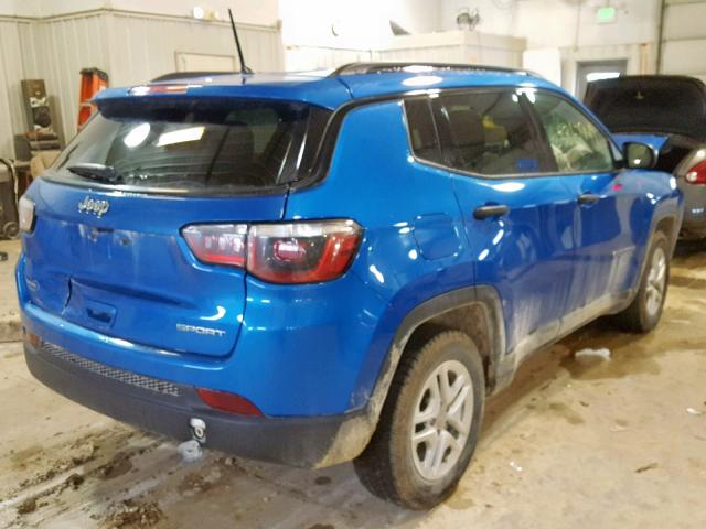 3C4NJCAB3HT668930 - 2017 JEEP COMPASS SP BLUE photo 4