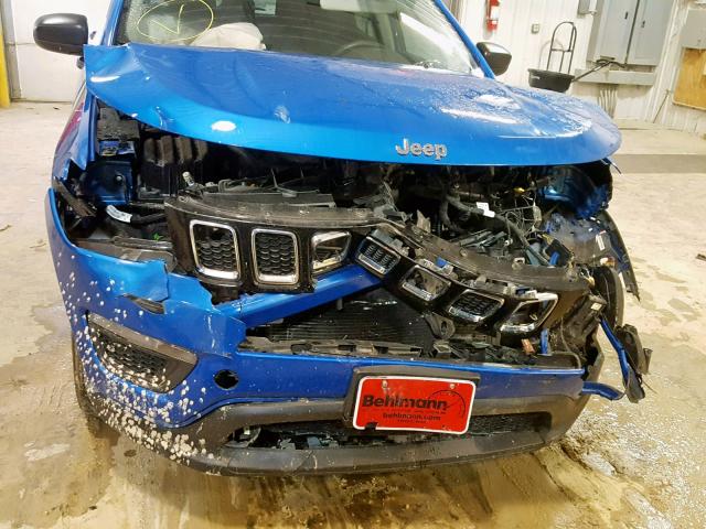 3C4NJCAB3HT668930 - 2017 JEEP COMPASS SP BLUE photo 9