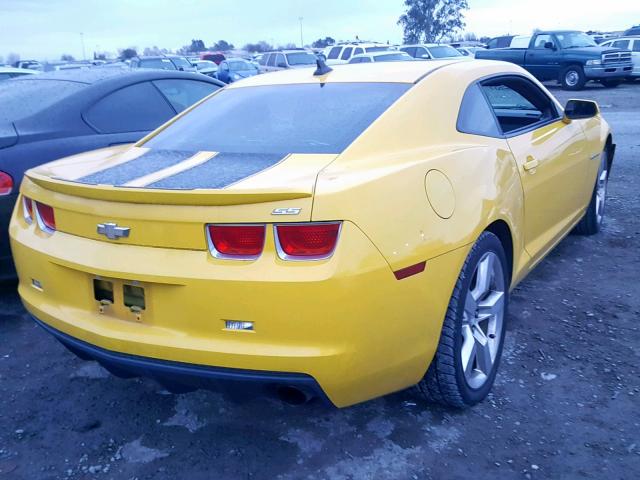 2G1FK1EJ5A9125846 - 2010 CHEVROLET CAMARO SS YELLOW photo 4