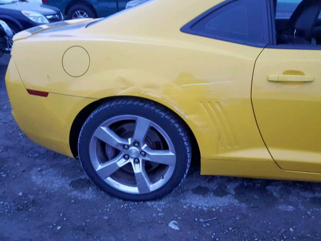 2G1FK1EJ5A9125846 - 2010 CHEVROLET CAMARO SS YELLOW photo 9