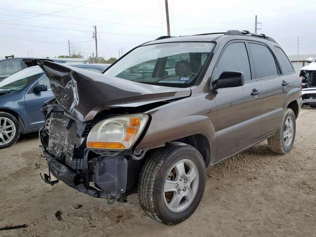 KNDJF724087530838 - 2008 KIA SPORTAGE L BROWN photo 2