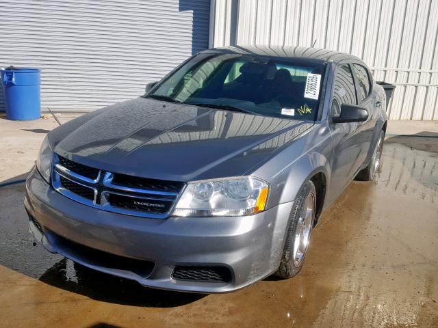 1C3CDZAB9CN148889 - 2012 DODGE AVENGER SE GRAY photo 2