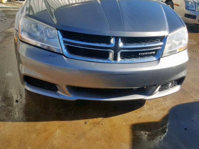 1C3CDZAB9CN148889 - 2012 DODGE AVENGER SE GRAY photo 9