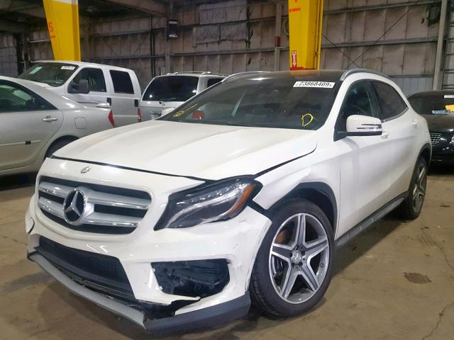 WDCTG4GBXGJ233860 - 2016 MERCEDES-BENZ GLA 250 4M WHITE photo 2