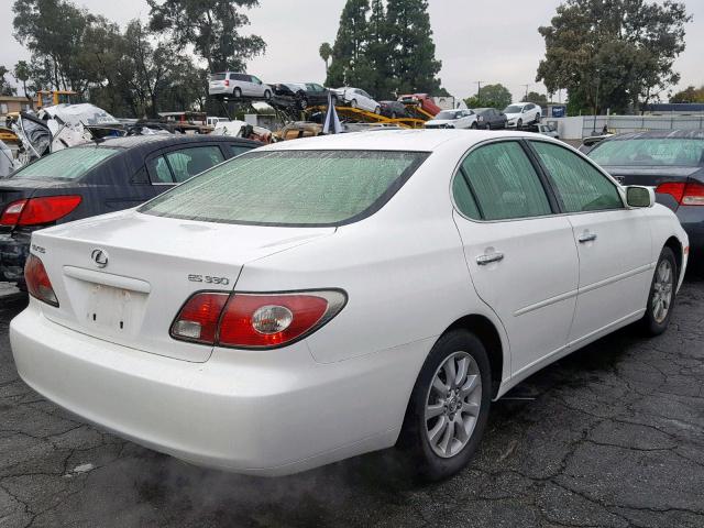 JTHBA30G345018178 - 2004 LEXUS ES 330 WHITE photo 4