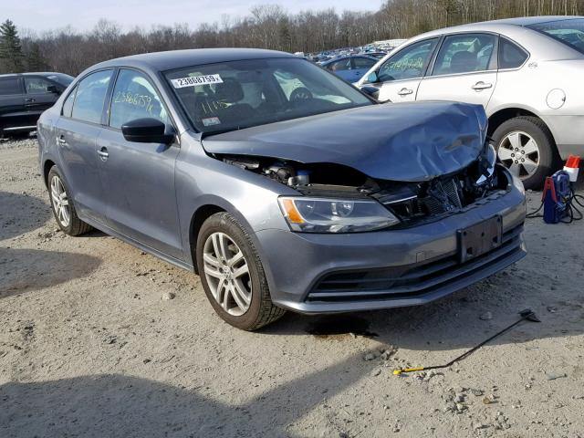 3VW2K7AJ5FM220529 - 2015 VOLKSWAGEN JETTA BASE GRAY photo 1